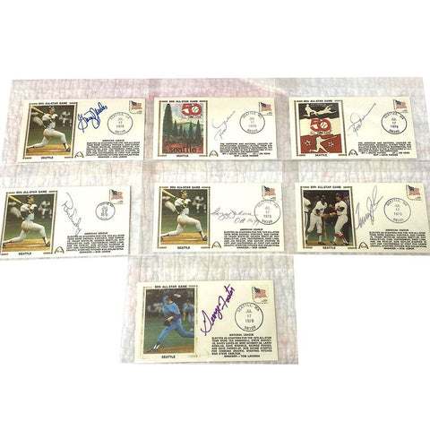 Seven 1979 Major League Baseball All-Star Autographs on Same Day Covers
