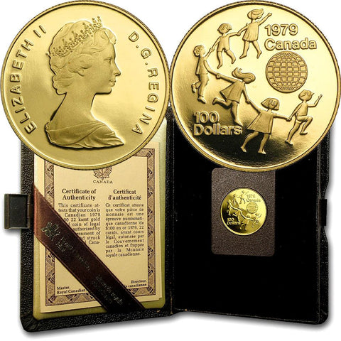 1979 Canada 1/2 oz Proof Gold $100 Year of the Child  - Gem Proof in OGP w/ COA