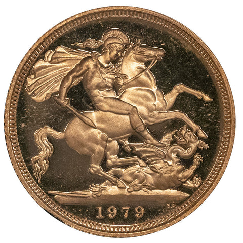 1979 Great Britain Elizabeth II Proof Gold Sovereign KM. 919 - Gem Proof in Box