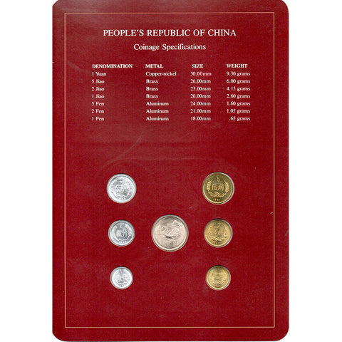 1981/2 China, Coins of all Nations Set - Tough and Popular Set - Gem Uncirculated