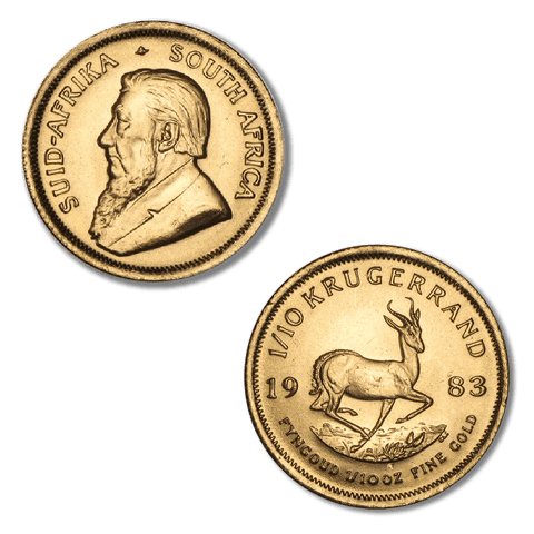 1983 South Africa 10th Ounce Gold Krugerrands KM.105 - Gem Brilliant Uncirculated