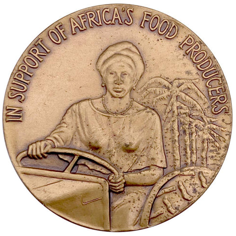 (1985) In Support of Africa's Food Producers (FAO) Bronze Medal 50mm in OGP