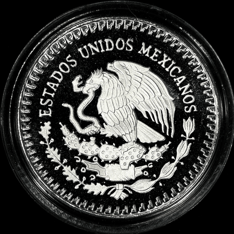 1986 Mexico Proof 1 Onza "Libertad" 1 oz Silver KM.494.1 - Gem Proof in Box/COA