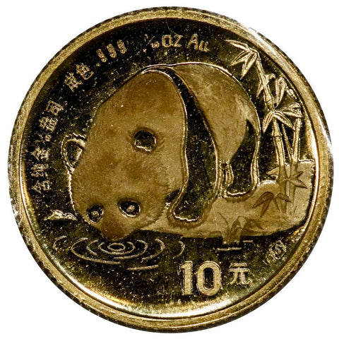 1987-S China 10 Yuan 1/10 oz Gold Panda - Gem Uncirculated in Mint Plastic
