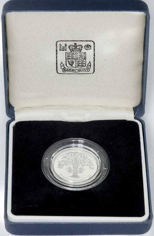 1987 Great Britain Proof Silver 1 Pound in Box w/ COA KM.948a ~ Gem Proof