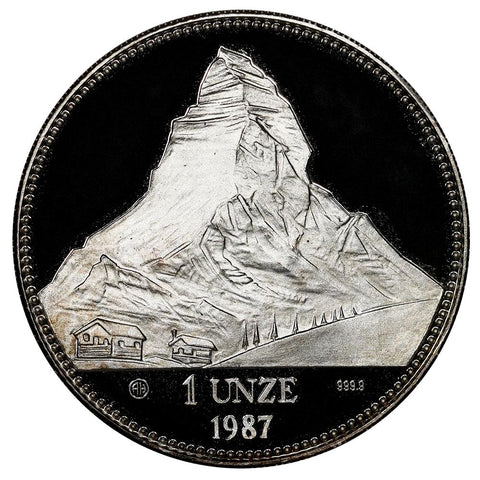 1987 Switzerland Silver 1 Unze .9999 Silver Once KM. X#MB14b - Gem Proof