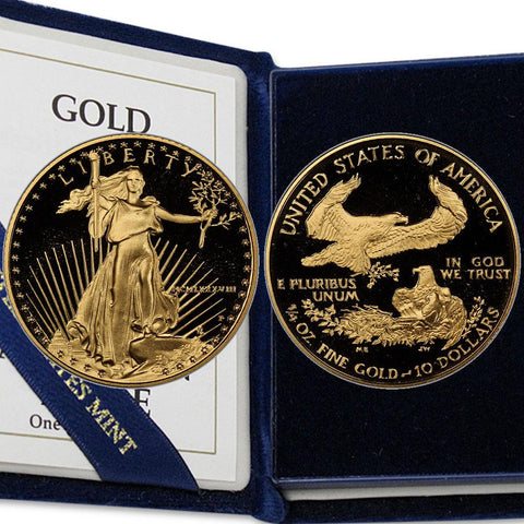 1988-P Proof $10 Quarter 1/4 Ounce Gold Eagle - Gem Proof in OGP w/ COA
