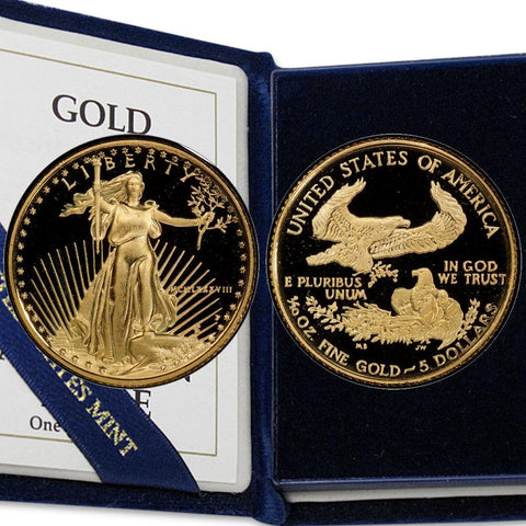 1988-P Proof $5 Tenth 1/10 Ounce Gold Eagle - Gem Proof in OGP