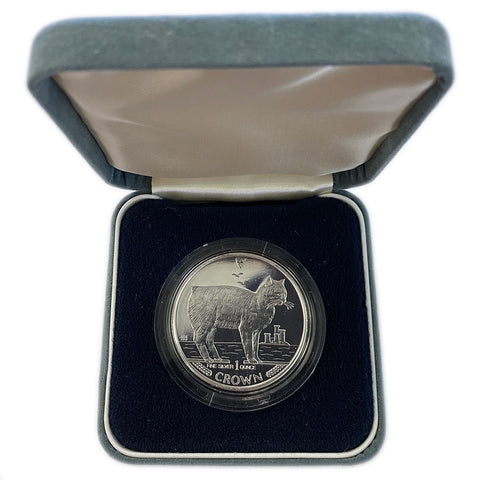 1988 Isle of Man Silver Proof Manx Cat - Gem Proof in Capsule & Box