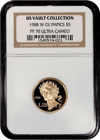 1988-W Seoul Olympics Commemorative Gold $5 - NGC PF 70 Ultra Cameo