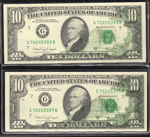 1988-A Chicago Federal Reserve Note Printed Foldover Error With Companion Notes