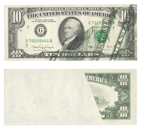 1988-A Chicago Federal Reserve Note Printed Foldover Error With Companion Notes