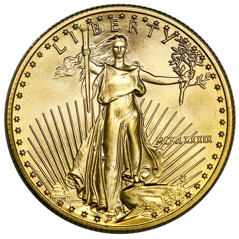 1989 $25 1/2 Oz Half Ounce Gold Eagle - Gem Uncirculated