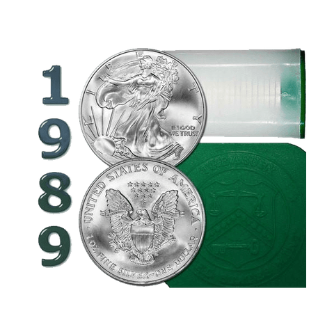 1989 American Silver Eagle Mint Roll of 20