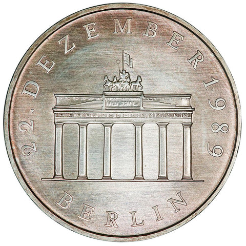 1990 Germany Silver 20 Mark Brandenburg Gate KM. 139a - Gem in Box w/ COA