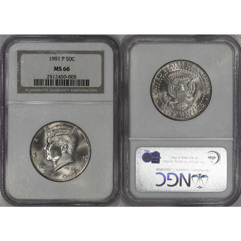 1991 Kennedy Half Dollar - NGC MS 66