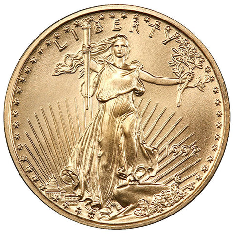 1992 $10 1/4 Oz Quarter Ounce Gold Eagle - Gem Uncirculated