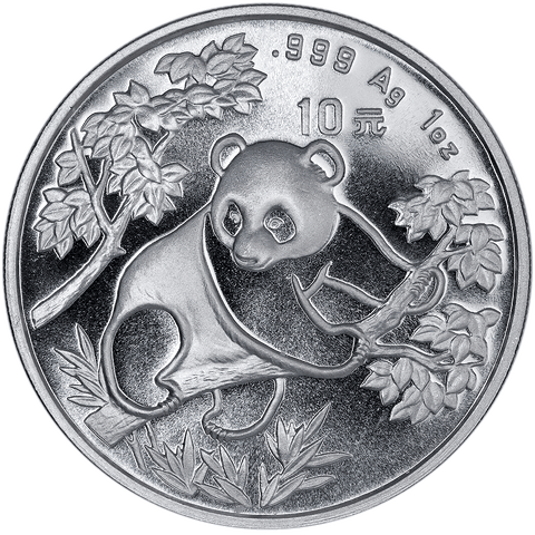 1992 China 10 Yuan Silver Panda 1 oz .999 Silver KM.397 - Gem Brilliant Uncirculated (In Flip)
