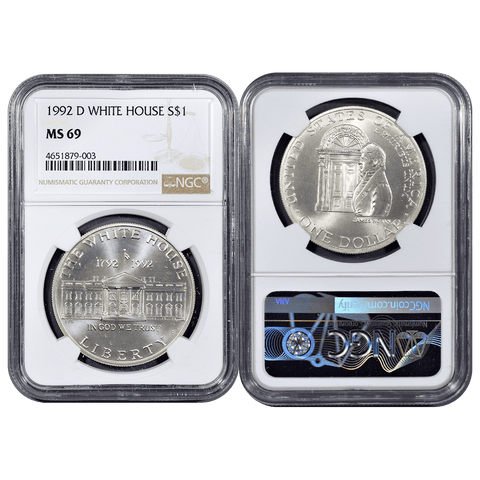 1992-D White House Commemorative Silver Dollar - NGC MS 69