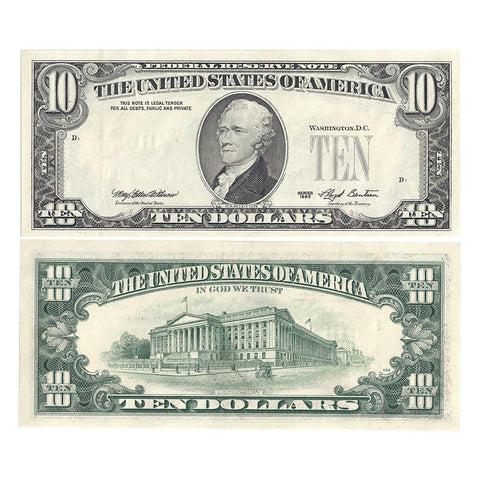 1993 $10 Chicago Federal Reserve Note - Missing Overprint - Crisp Gem Uncirculated
