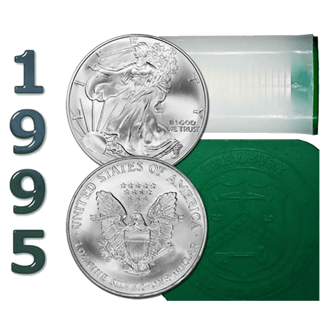 1995 American Silver Eagle Mint Roll of 20 - Crisp Original Rolls