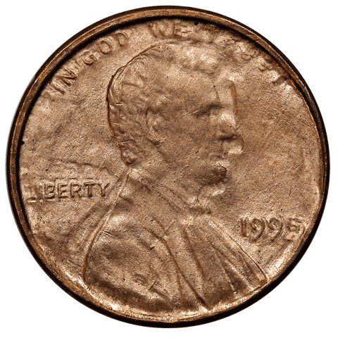 199X Lincoln Cent - Struck Through Rotated Capped Die - Brilliant Uncirculated