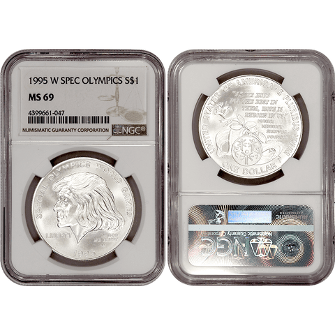 1995-W Special Olympics Commemorative Silver Dollar - NGC MS 69