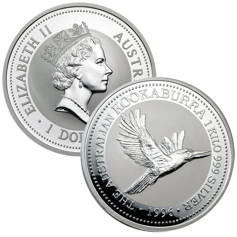 1996 Australia $1 Silver 1 oz. Kookaburra KM.289.1- Gem Uncirculated in Capsule
