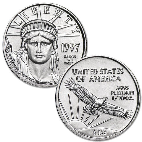 1997 $10 10th oz Platinum American Eagle - Brilliant Uncirculated
