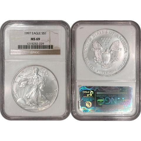1997 American Silver Eagle - NGC MS 69