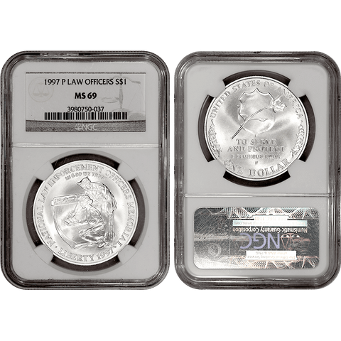 1997-P Law Officers Commemorative Silver Dollar - NGC MS 69