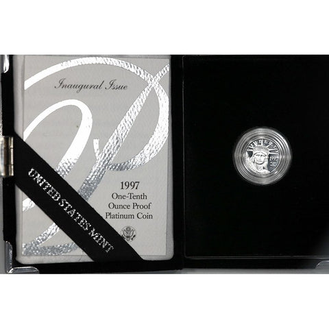 1997 $10 10th oz Proof Platinum American Eagle in OGP with COA