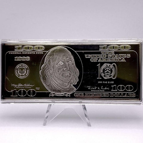 Washington Mint 32 Troy Ounce .999 Silver 8 Bar Denomination Set - In Deluxe Wooden Box w/ COAs