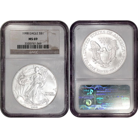 1998 American Silver Eagle - NGC MS 69