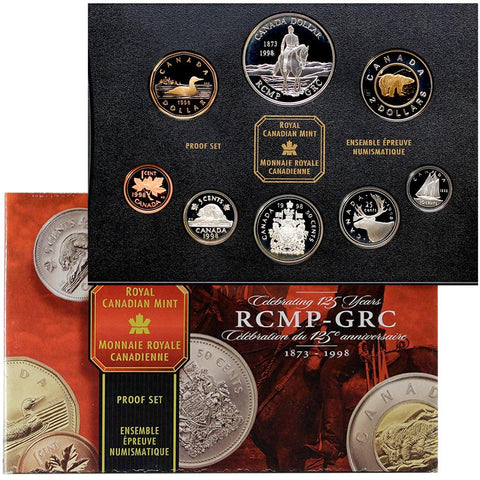 1998 Canada 8-Coin RCMP-GRC 125th Anniversary Proof Set - Gem Proof