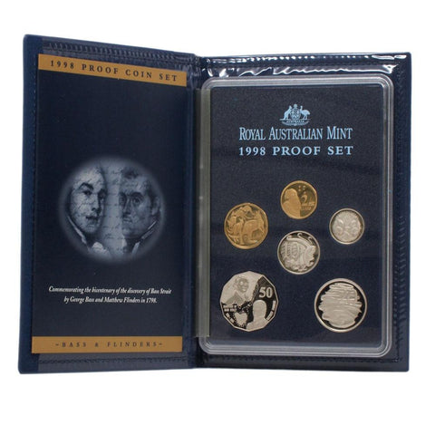 1998 Royal Australian Mint "Bass & Flinders" Proof Coin Set - Gem Proof in OGP