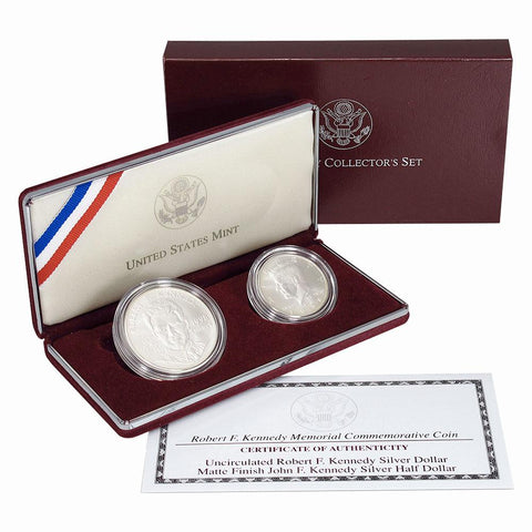 1998-S Kennedy Collector's 2-Coin Set $1 Commemorative & Matte PF Half in OGP