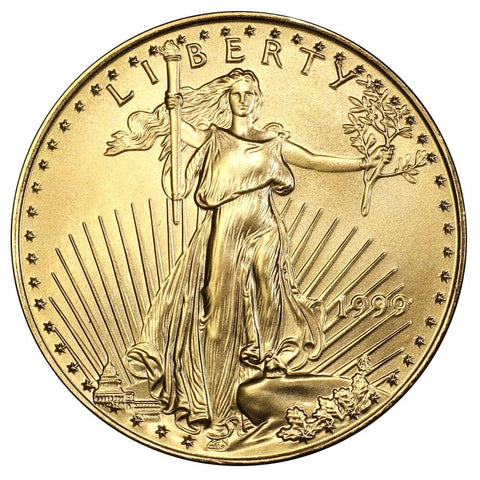 1999 $25 1/2 Oz Quarter Ounce Gold Eagle - Gem Uncirculated