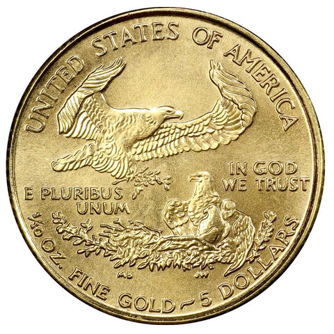 1999 $5 1/10 Oz Tenth Ounce Gold Eagle - Gem Uncirculated