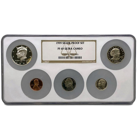 1999-S Silver 5-Coin Coin Proof Set - NGC PF 69 Ultra Cameo
