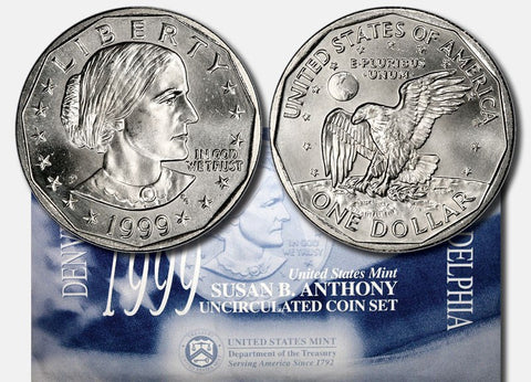 1999 P & D Susan B. Anthony Mint Sets ~ Original Government Packaging Mint Sets