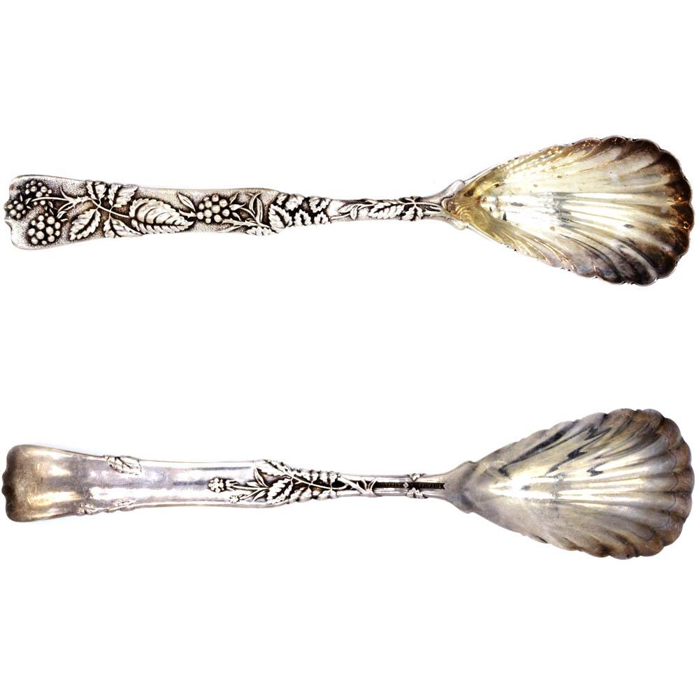 Tiffany Large Sterling Silver Blackberry Preserve/Jelly Spoon