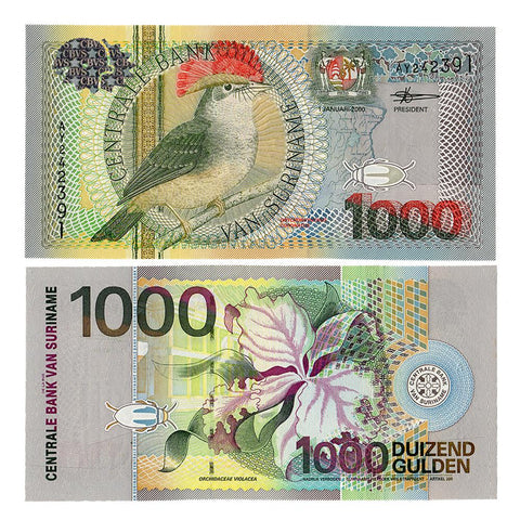 2000 Central Bank of Van Suriname 1000 Gulden P-151 - Unc.