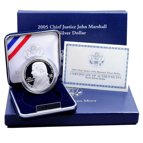 2005 Proof Chief Justice John Marshall Silver Dollar - Gem Proof in OGP w/ COA