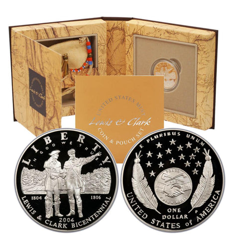 2004 Lewis & Clark Coin & Pouch Set in Original Government Packaging