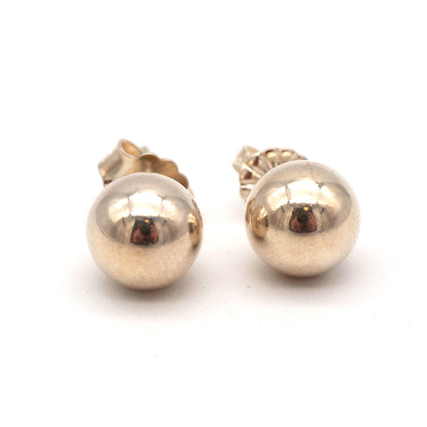 Tiffany & Co. Sterling Silver Bead Ball Earring Pair