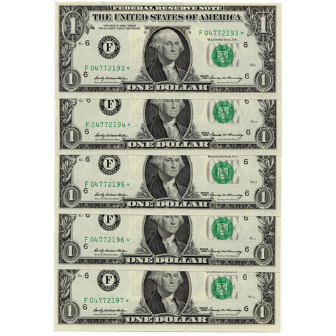 Set of Consecutive 1969 Federal Reserve "Atlanta" Star Notes Fr. 1903-F* - Crisp Uncirculated