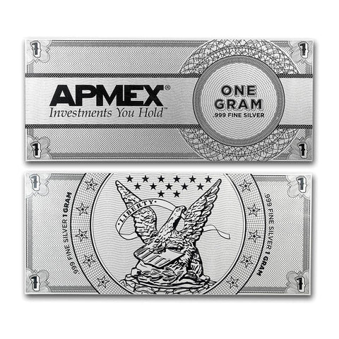 APMEX "Eagle Design" 1 Gram Silver Note