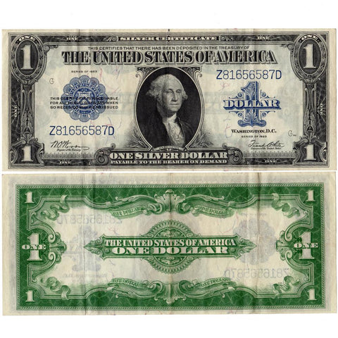 1923 $1 U.S. Large Size Silver Certificates Fr. 238 - Crisp Very Fine