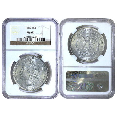 1886 Morgan Dollar NGC - MS 64
